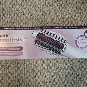 Shark SmoothStyle Heated Comb Straightener - Pink and Silver